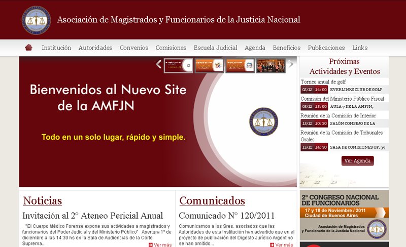 La Asociacin de Magistrados present su nuevo sitio en Internet